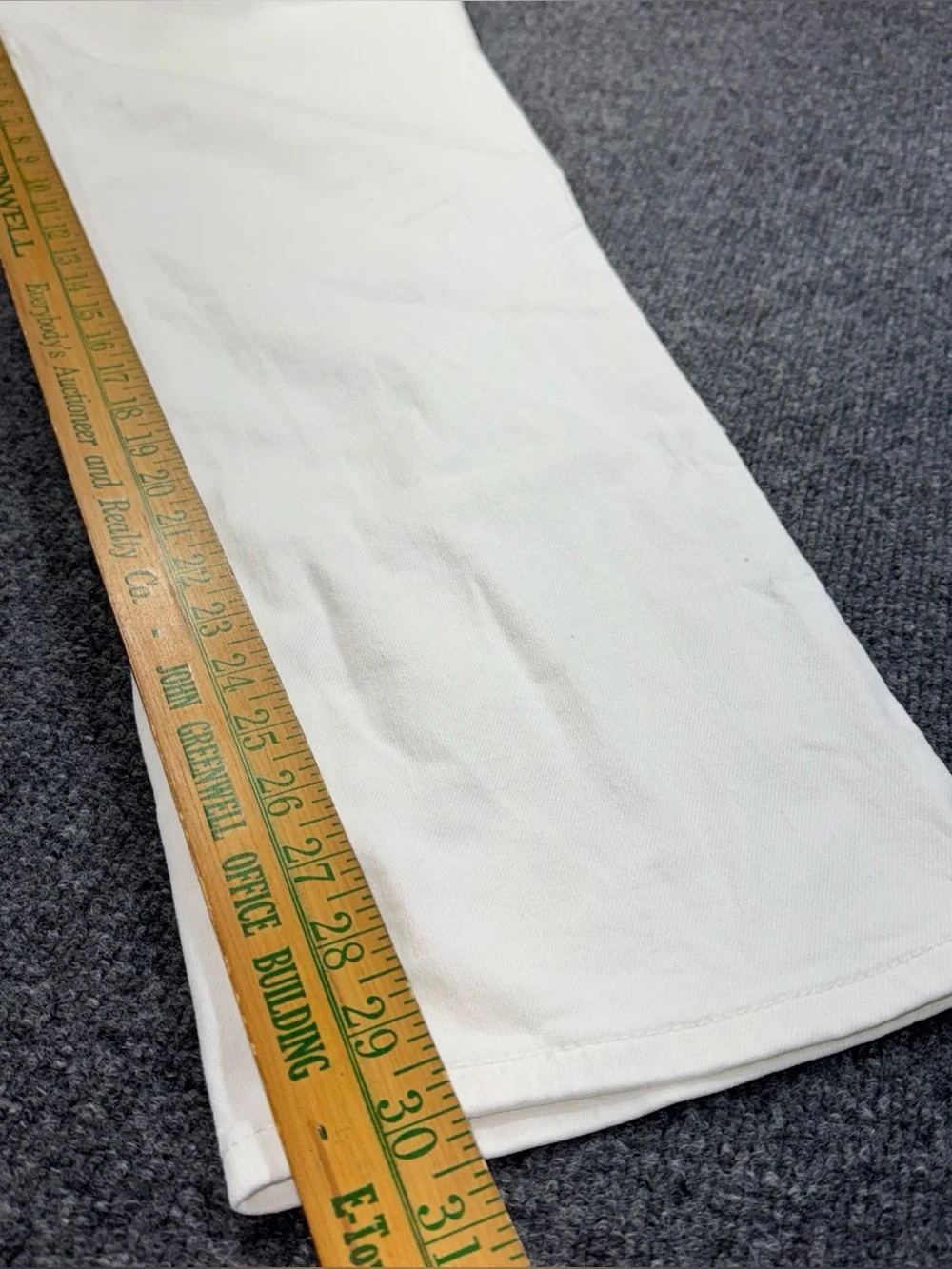 Levi Strauss 541 Straight Leg Mens White Denim Jeans 40x32 Solid Classic Levis